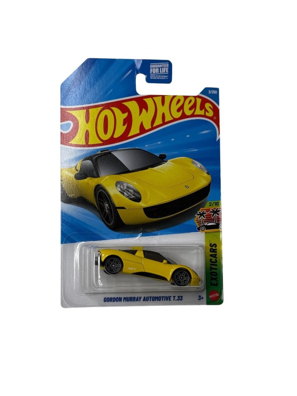Hot Wheels 2024 Gordon Murray T.33 Yellow HW Exotics 210/250 2/10 1:64 NOC